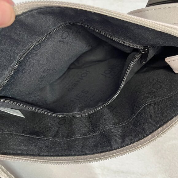 NWT Jones New York Yvette Crossbody Purse & Pouch 11JN951JN-MSC Emboss Cement - Picture 10 of 10